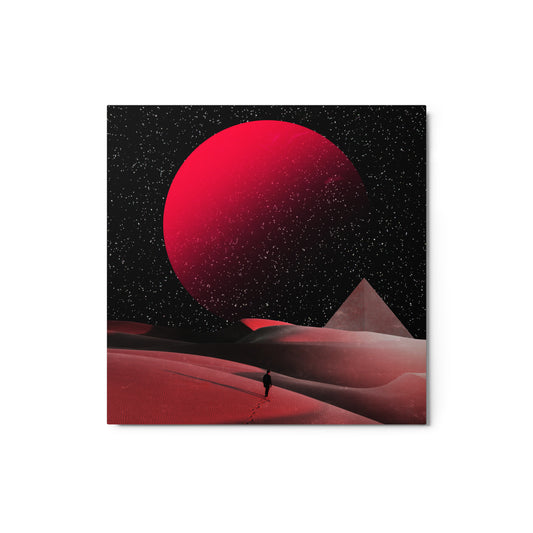 Red Planet Explore 12X12 Inch Metal Print for Sci-fi & Surreal art fans, home decor and room design, free shipping in US.