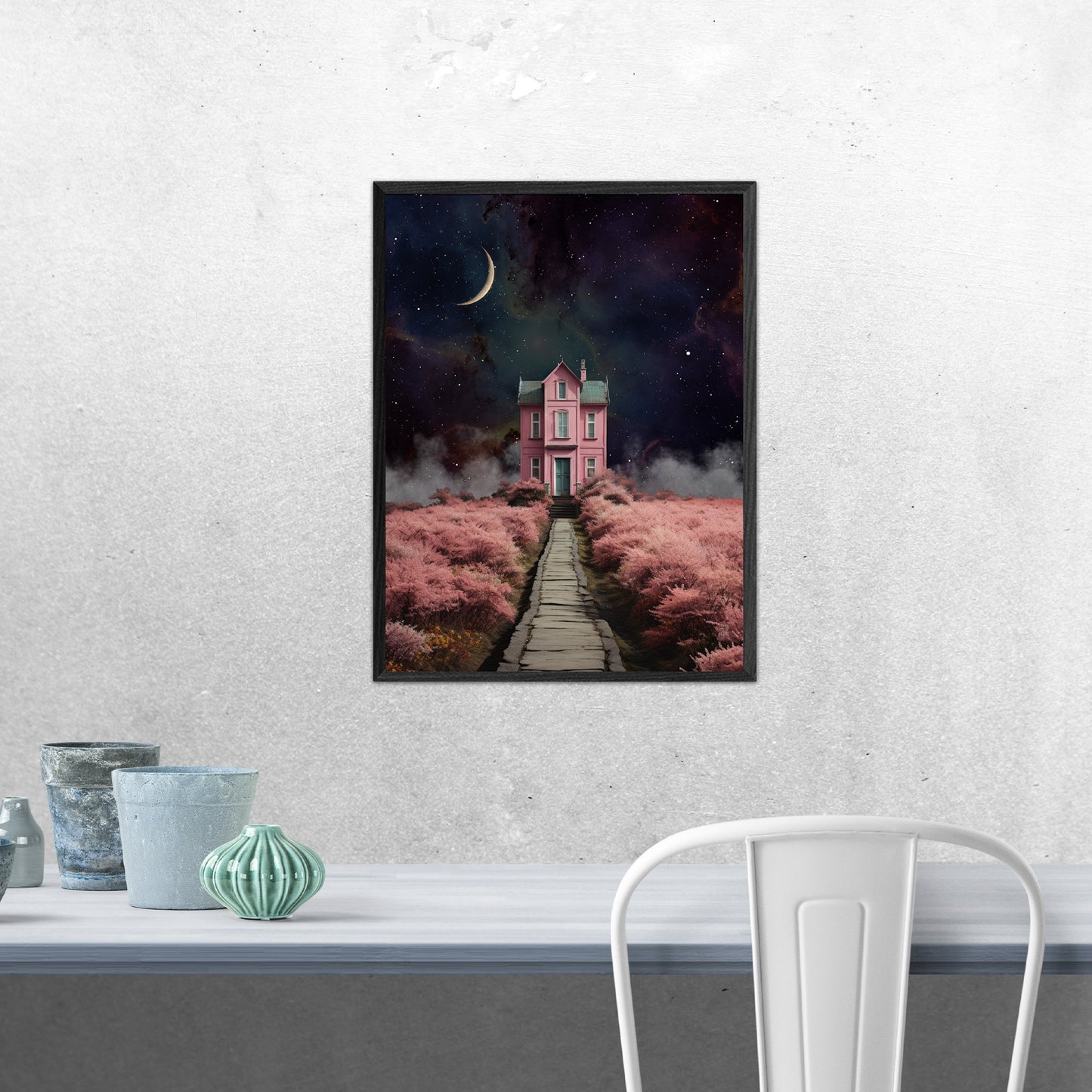 Pathway to Pink 18X24 Inch Poster Print for Space Art Fans, for home decor and room design