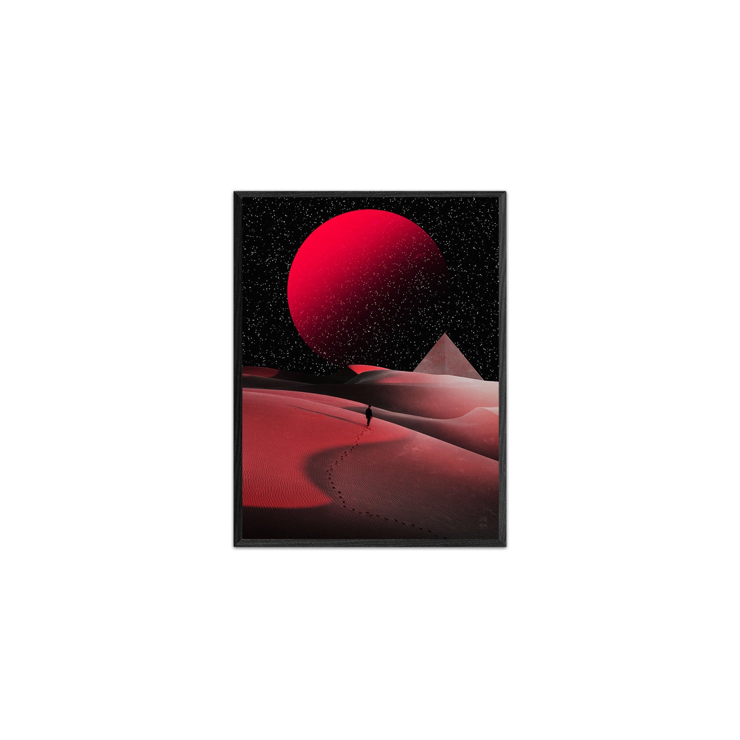 Red Planet Explore 8.5 X 11 Inch Print for Sci-Fi & Surreal Art Fans, great gift for home decor and room design