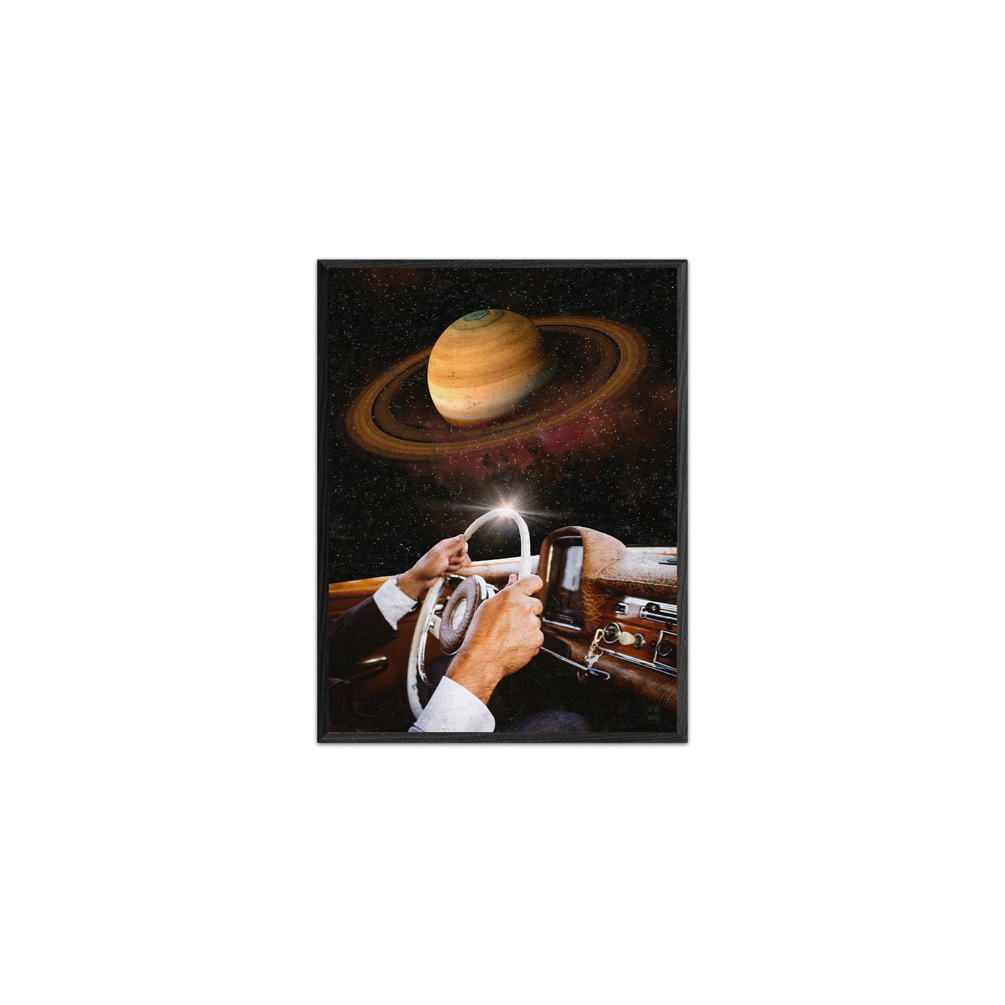 Saturn Cruise 8.5 X 11 Inch Print for Sci-Fi & Surreal Art Fans, great gift for home decor and room design