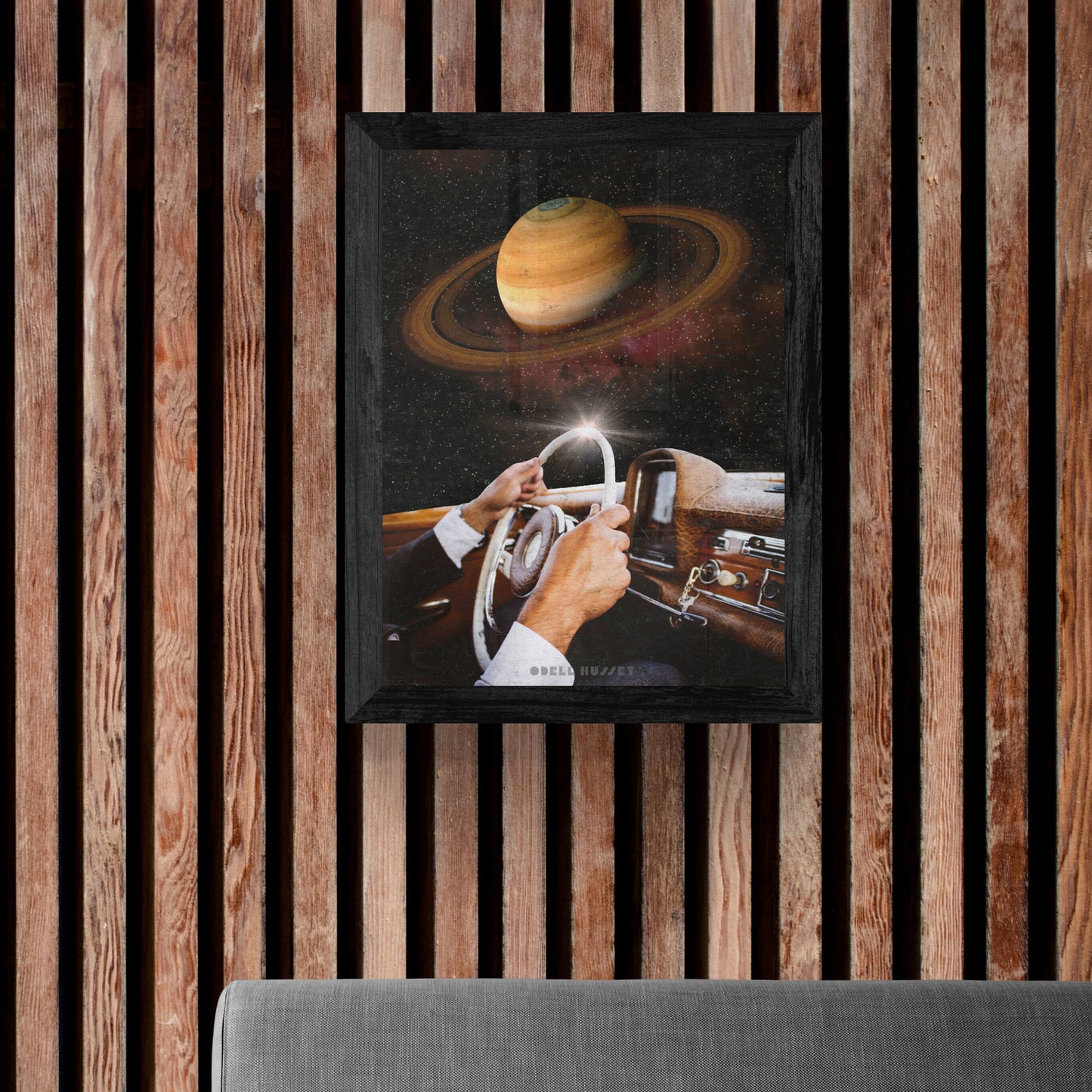 Saturn Cruise 18X24 Inch Poster Print for Sci-Fi & Surreal Art Fans