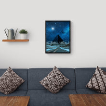 Load image into Gallery viewer, Black Pyramid Road 18X24 Inch Poster Print for Sci-Fi &amp; Pyramid Art Fans, great gift for home decor and room design
