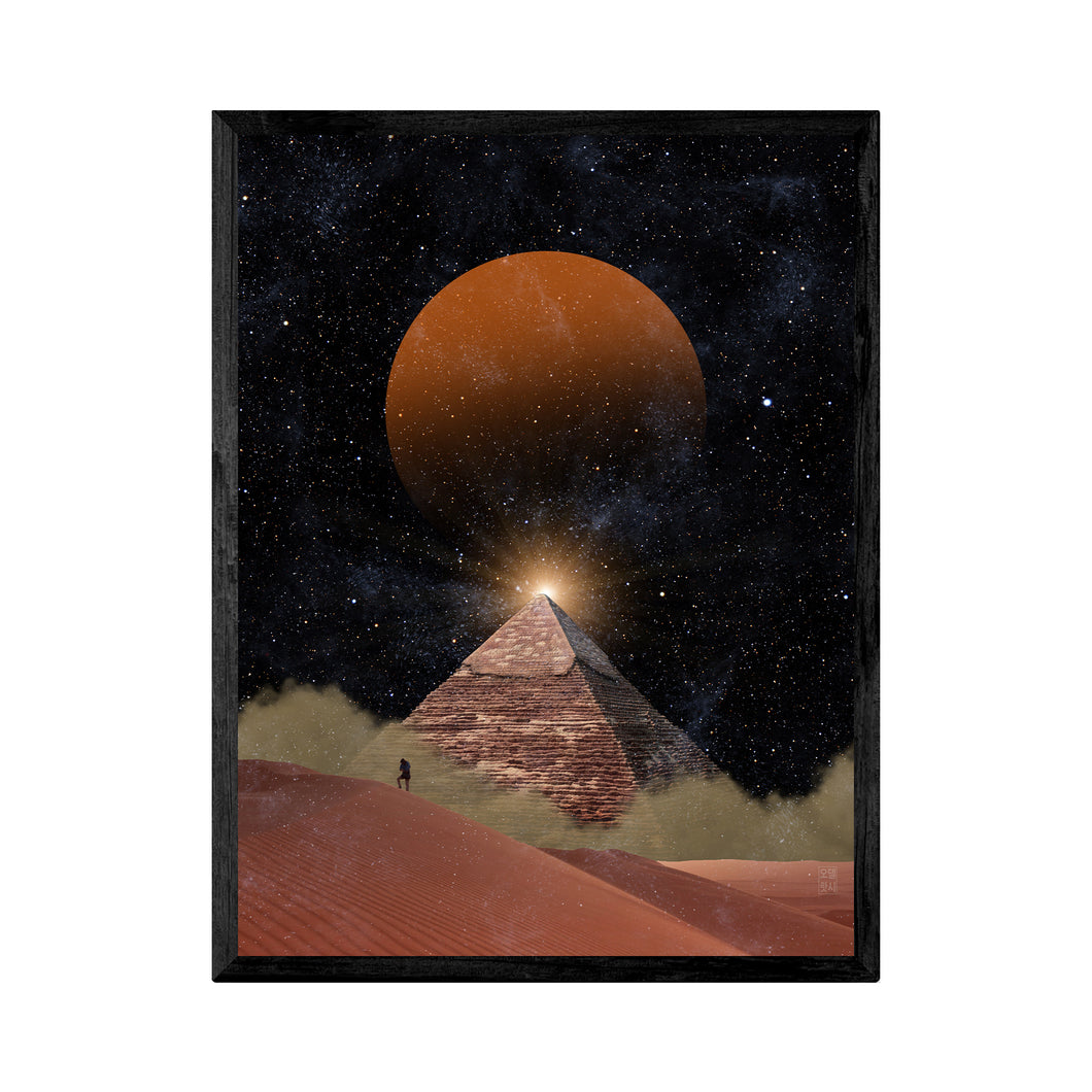 Pyramid Hike 18X24 Inch Poster Print for Pyramid, Space Art & Collage Art Fans, great gift for unique home decor and room design.