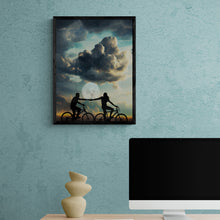Load image into Gallery viewer, Moon Lovers Ride 18X24 Inch Poster Print for Space Art &amp; Moon fans, great gift for home decor and room design.
