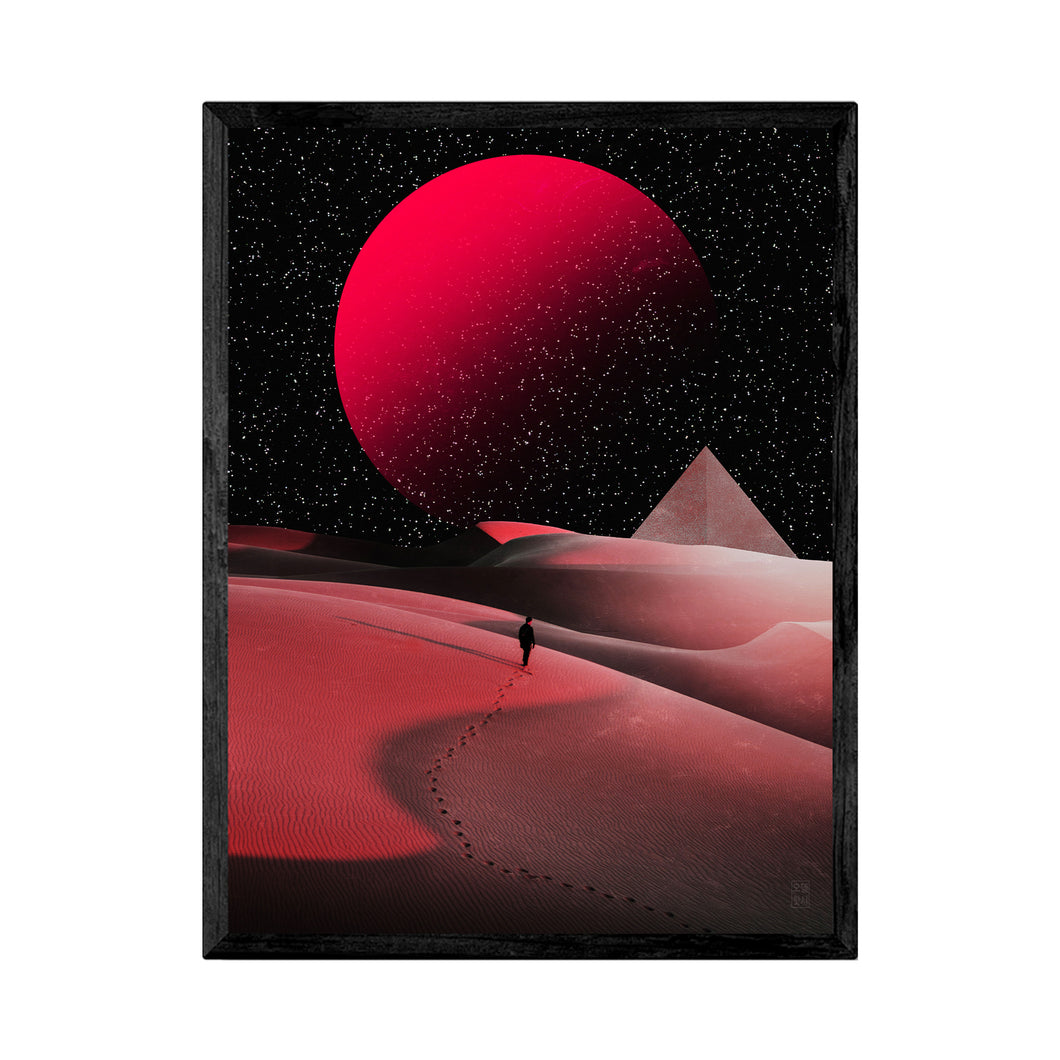 Red Planet Explore 18X24 Inch Poster Print for Sci-fi & Surreal art fans