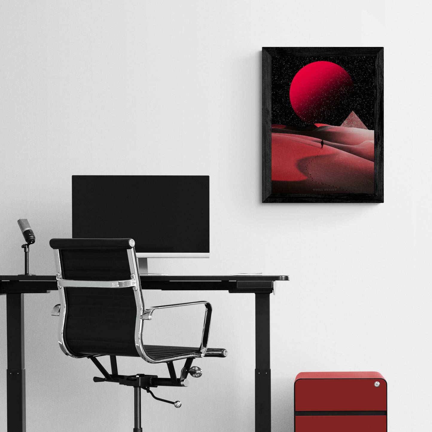 Red Planet Explore 18X24 Inch Poster Print for Sci-fi & Surreal art fans